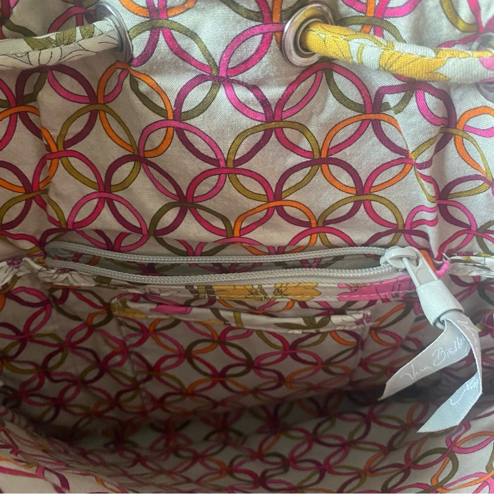 Vera Bradley Pink and Orange Crossbody Bag with Butterfly Print - Picture 5 of 9